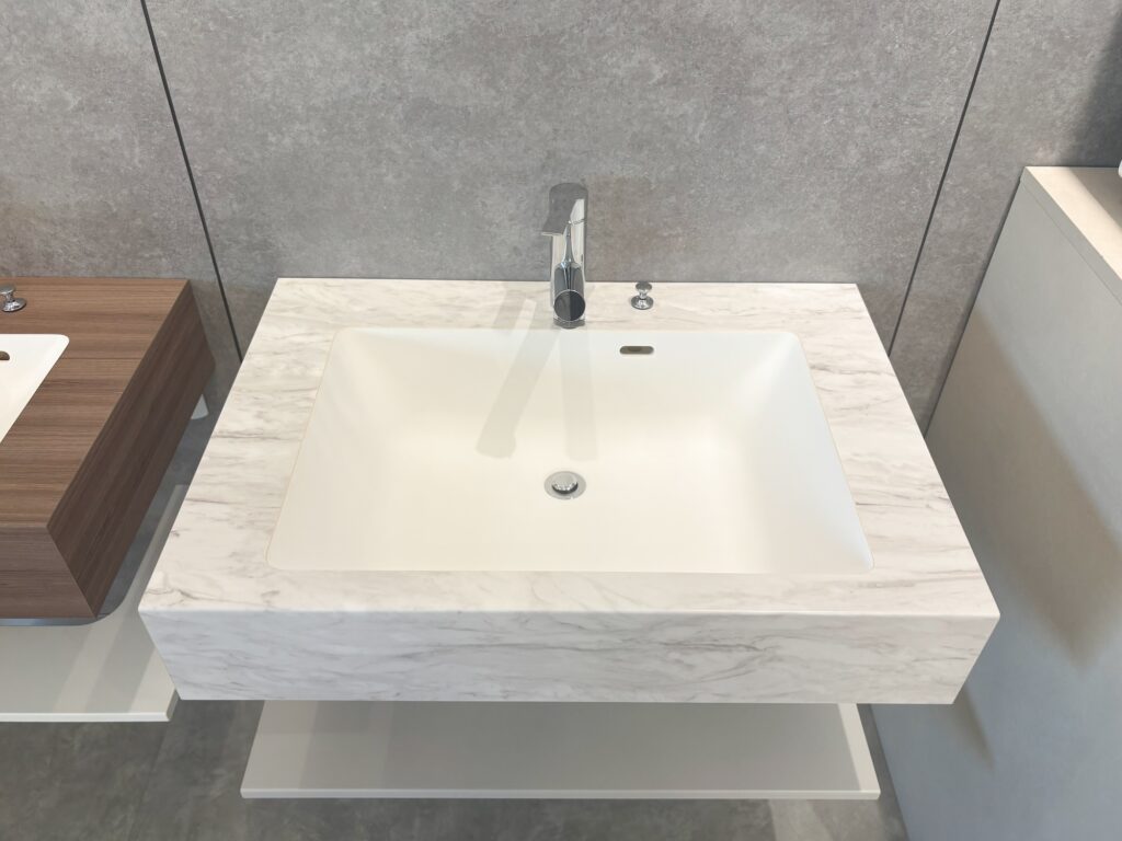 アイカ工業・東京ショールームの洗面カウンター